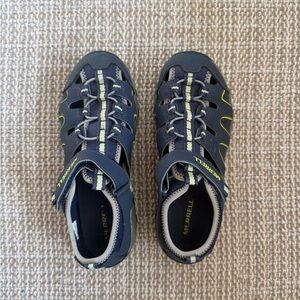 Merrell Kids' H2O Hydro Hiker Sandal (Navy + Lime)